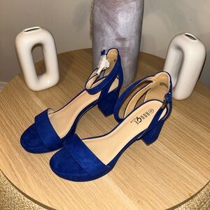 Blue Women's Heeled Sandals